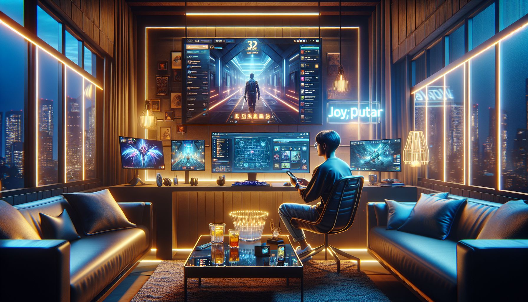 JOYPUTAR gaming homepage shown on a sleek device with clear menus and smooth navigation for Indonesian users