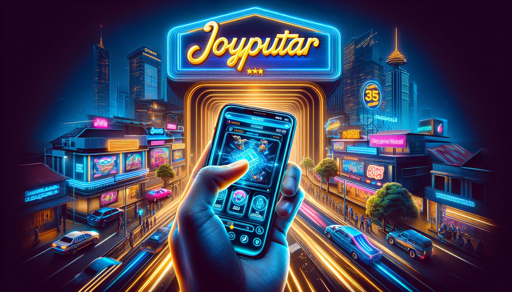 Secure JOYPUTAR mobile app displayed on Android and iOS devices