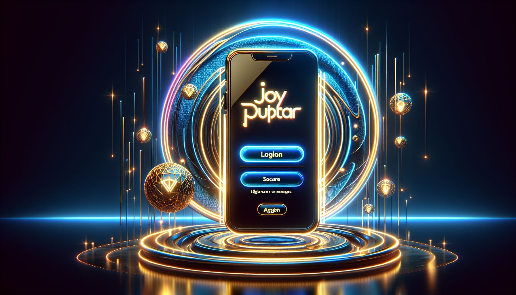 Modern JOYPUTAR login page with secure access design and premium mobile interface